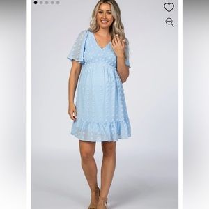 PINKBLUSH light blue maternity dress